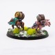 Touceiras de grama lima-amarelo 4,5mm para dioramas