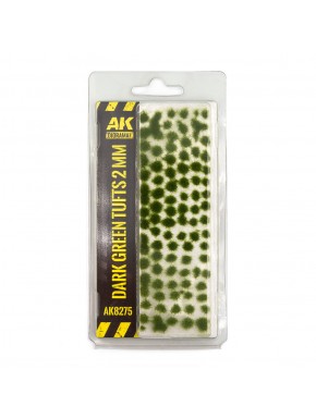 Touffes vert foncé 2mm AK-Interactive pour dioramas