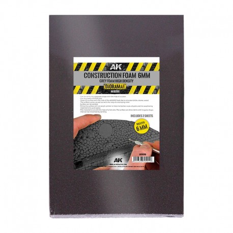 Mousse de construction noire 6mm haute densité AK-Interactive