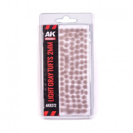 Mechones de hierba gris claro 2mm AK-Interactive