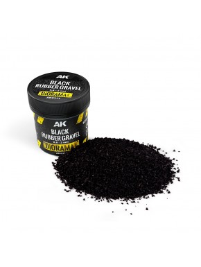 Gravier en caoutchouc noir AK-Interactive 100ml