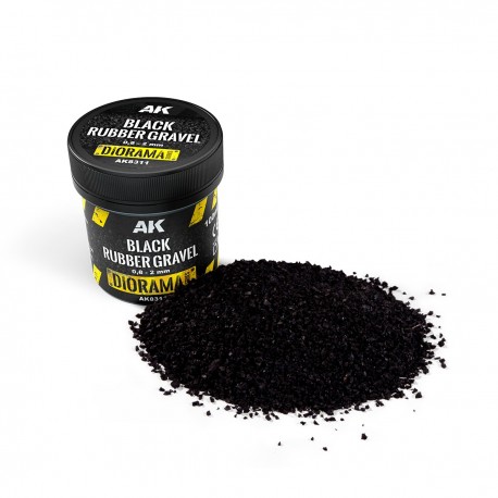 Cascalho de borracha preta AK-Interactive 100ml