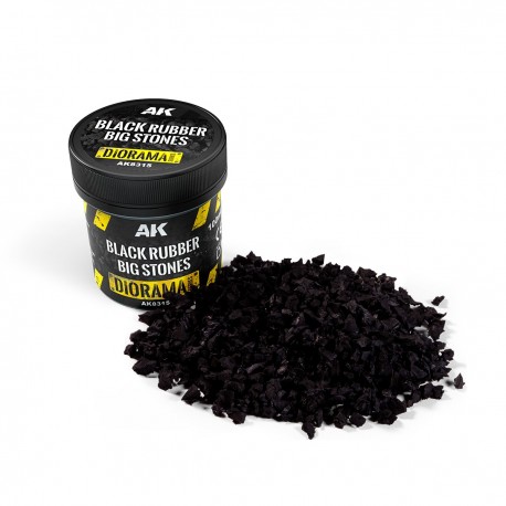 Fragmentos de caucho negro AK-Interactive 100ml