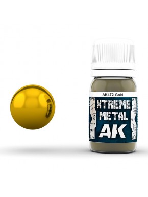 Tinta metálica Xtreme Metal Ouro 30ml da AK-Interactive