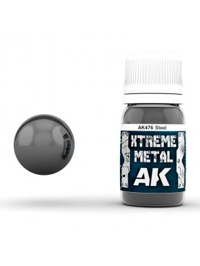 Tinta metálica Xtreme Metal Aço da AK-Interactive