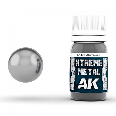 Peinture métallique aluminium 30ml Xtreme Metal AK-Interactive