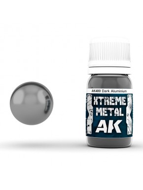 Frasco de tinta Xtreme Metal Alumínio Escuro AK-Interactive