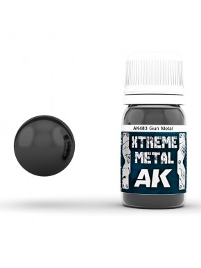 Tinta metálica Xtreme Metal Gun Metal AK-Interactive