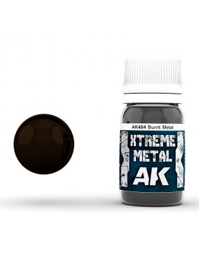 Garrafa de tinta metálica queimada AK-Interactive Xtreme Metal