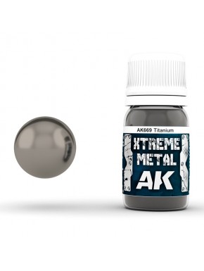 Frasco de tinta metálica Xtreme Metal Titânio 30ml