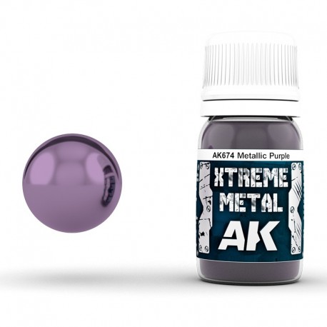 Tinta roxo metálico frasco 30ml AK-Interactive