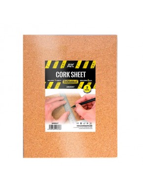 Pack de 2 plaques de liège fin AK-Interactive 200x300x2mm
