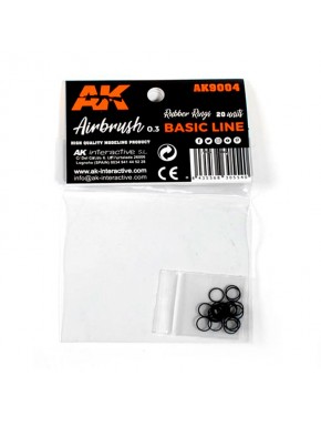 Anéis de borracha para aerógrafo AK-Interactive