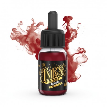 Tinta acrílica Magenta Puro AK-Interactive en botella de 30ml