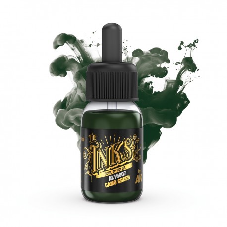 Encre Verte Camouflage AK-Interactive en flacon de 30ml