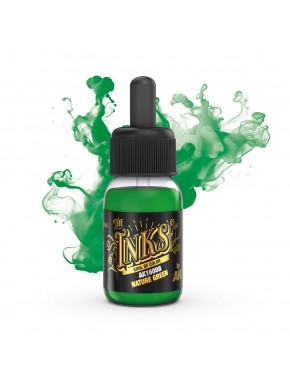Flacon d'encre acrylique vert naturel AK-Interactive