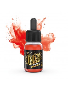 Bouteille d'encre acrylique rouge Sang Rouge AK-Interactive
