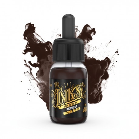 Flacon d'Encre Brown Black AK-Interactive