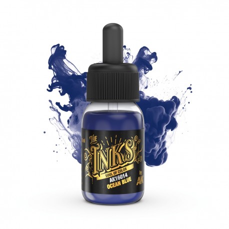 Tinta acrílica azul oceano AK-Interactive em frasco de 30ml