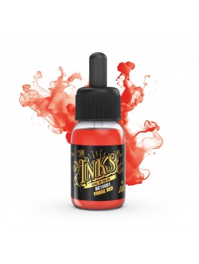 Flacon d'encre acrylique rouge Forge Red par AK-Interactive