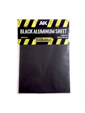 Tôle en aluminium noire par AK-Interactive pour modélisme