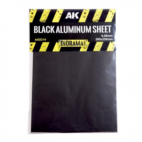 Tôle en aluminium noire par AK-Interactive pour modélisme