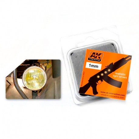 Lentes âmbar 1mm AK-Interactive para modelismo
