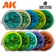 Bouteille de peinture Greendark 30ml avec des tons verts