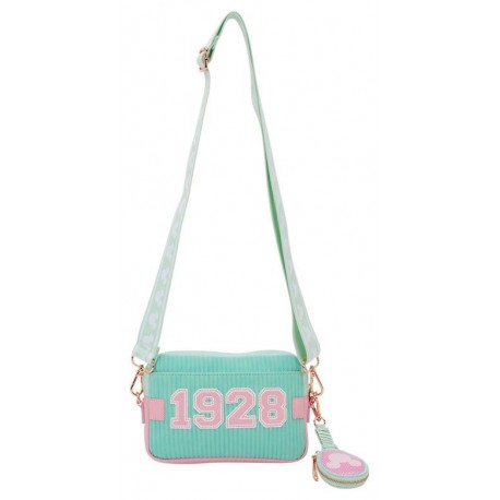 Bandolera Sling verde menta y rosa de Disney con monedero adjunto