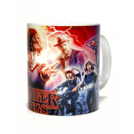 Taza con personajes de Stranger Things