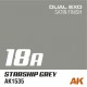 Bouteille de peinture acrylique Starship Grey 18A de AK-Interactive