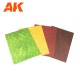 Set de hojas para troquelar AK-Interactive en cuatro colores