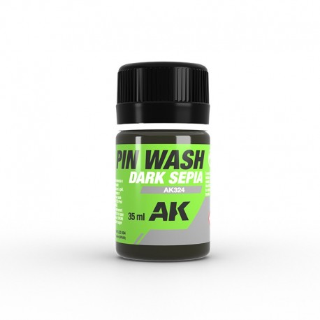 Esmalte Pin Wash Dark Sepia de 35ml da AK-Interactive