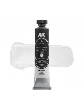 Tubo de acrílico denso Pure White da AK