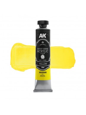 Tubo de cor acrílica densa amarela AK-Interactive