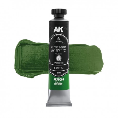 Tubo de acrílico denso verde de AK-Interactive