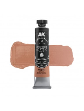 Tubo de cor acrílica densa Basic Flesh da AK