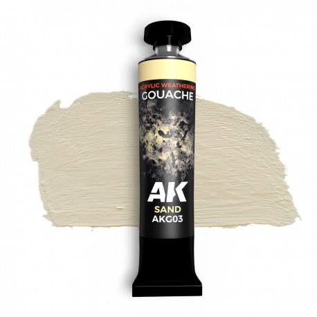 Tube de peinture gouache couleur sable AK-Interactive