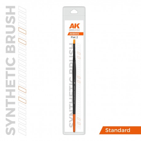 Pincel sintético plano AK Flat 2 de AK-Interactive