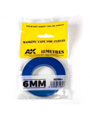 Ruban de masquage bleu AK-Interactive 6mm pour courbes