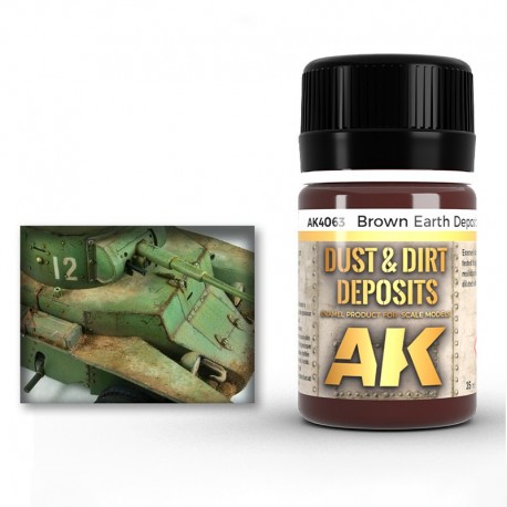 Esmalte terra marrom AK-Interactive para modelismo