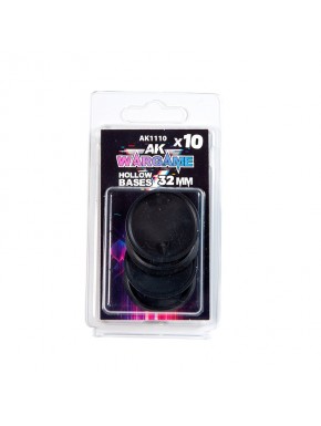 Socles creux de 32 mm par AK-Interactive pour wargames