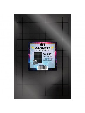 Aimant carré 20x20mm pour bases de figurines