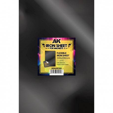 Feuille métallique auto-adhésive 300x200mm pour aimants