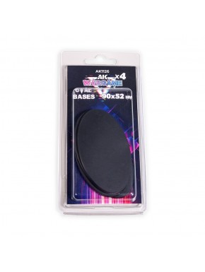Socles ovales en plastique noir 90x52mm