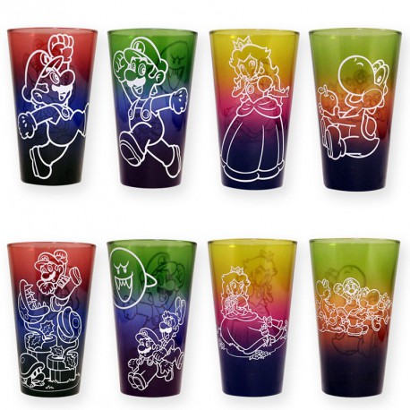 Set di 4 Bicchieri di Super Mario 400 ml