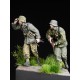 Ensemble de figurines de soldats sous le feu à l'échelle 1/35