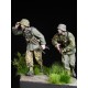 Ensemble de figurines de soldats sous le feu à l'échelle 1/35