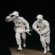 Ensemble de figurines de soldats sous le feu à l'échelle 1/35