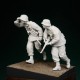 Ensemble de figurines de soldats sous le feu à l'échelle 1/35